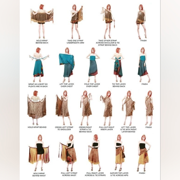 Magic Wrap Skirt Reversible Two Layer Skirt - Picture 6 of 6